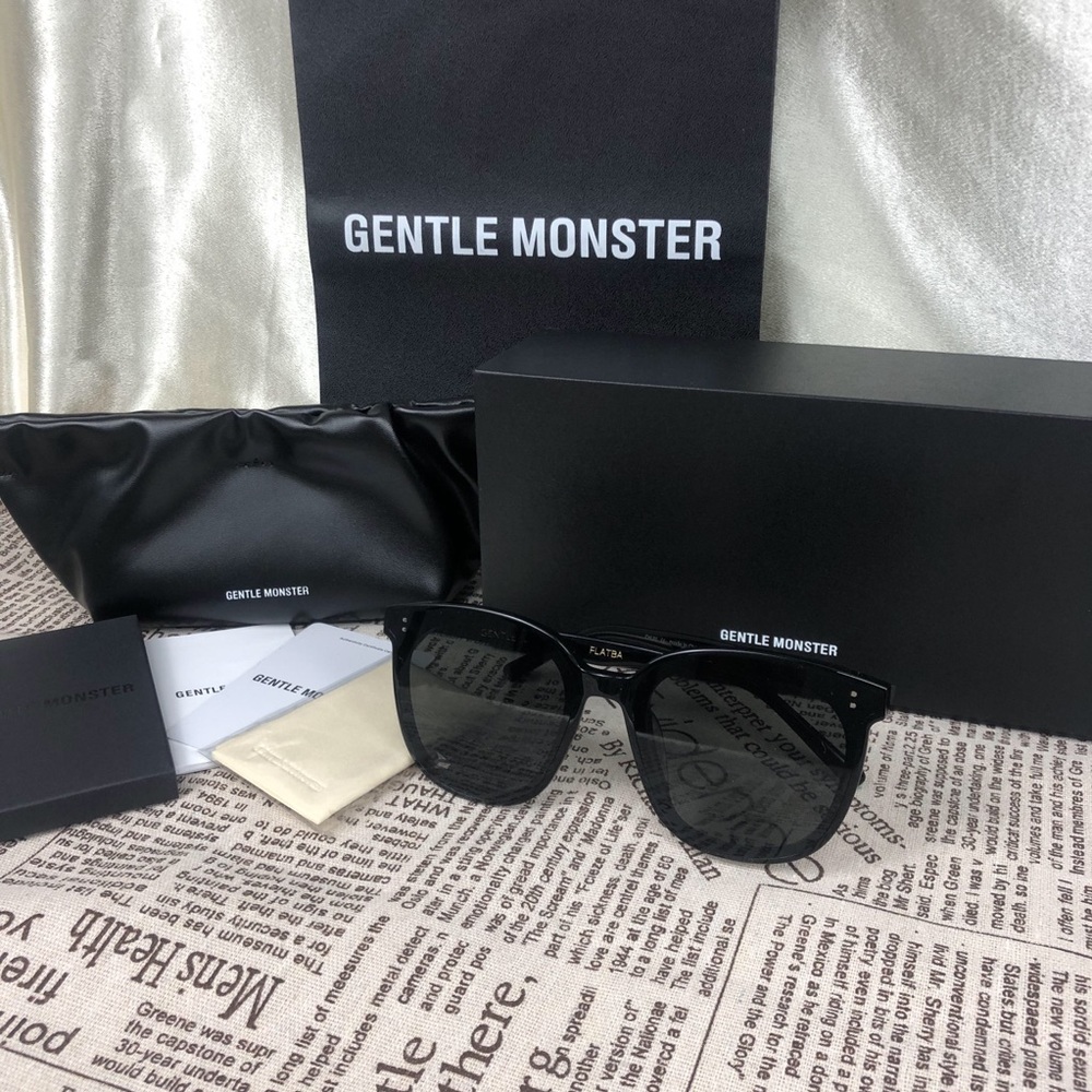 New Gentle Monster Flatba “My Ma” Black Sunglasses